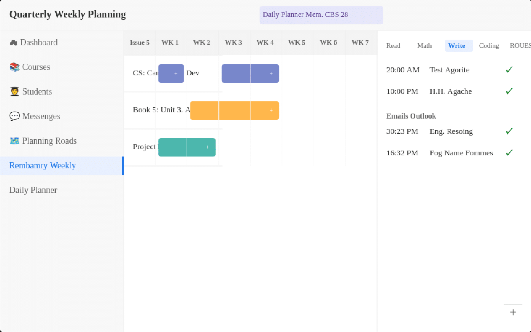 AI-powered teacher planning interface